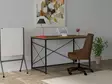 Skrivbord Hanah Home Work Valnöt Spånskiva 121x72x60 cm - Skrivbord - 8683342740227 - 2