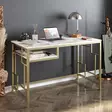 Skrivbord Hanah Home Victory Guld Spånskiva 120x75x60 cm - Skrivbord - 8681875921267 - 2
