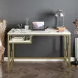 Skrivbord Hanah Home Victory Guld Spånskiva 120x75x60 cm - Skrivbord - 8681875921267 - 3