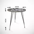 Sidobord Hanah Home Sandalf Royal Svart Vit Spånskiva 40x44x40 cm - Sidobord och extrabord - 8681875560237 - 7
