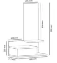 Hallmöbel Hanah Home Rozella Ek Antracit Spånskiva 60x90x31,3 cm - Möbler - 8681875705317 - 4