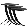 Nestingbord Hanah Home Pion Svart Spånskiva 35x45x60 cm 35x45x54,5 cm 35x45x48,5 cm - Bord - 8681875828207 - 1