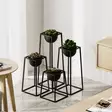 Dekorativ Kruka Aberto Design GED018 Svart Metall 17x30x30 cm 17x30x40 cm 17x30x50 cm 17x30x60 cm - Hängande blomkrukor och vaser - 8684282462217 - 3
