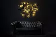 Väggdekor Metall Wallity World Map Compass Led Svart Metall 65x95 cm - Dekorationer, prydnadsföremål - 8681875643817 - 8