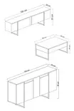 Vardagsrumsmöbelset Hanah Home Luxe Valnöt Spånskiva 160x35x80 180x30x50 90x60x40 cm - Möbler - 8684282178217 - 1