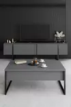Vardagsrumsmöbelset Hanah Home Luxe Valnöt Spånskiva 160x35x80 180x30x50 90x60x40 cm - Möbler - 8684282178217 - 6