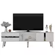 TV-bänk Hanah Home Vania Vit Silver Spånskiva 150x29,6x50 cm - TV-bänkar - 8683742035077 - 1