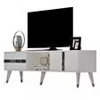 TV-bänk Hanah Home Vania Vit Silver Spånskiva 150x29,6x50 cm - TV-bänkar - 8683742035077 - 4