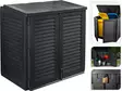 Utomhusförvaringsskåp svart plast 117x74x110cm låsbart - Andra trädgårdsmöbler - 8720573217477 - 1