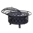 Eldstad 75 cm Stål - Med gnistgaller och eldgaffel - Trädgårdsgrillar och eldstäder - 6438168120607 - 2