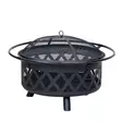 Eldstad 75 cm Stål - Med gnistgaller och eldgaffel - Trädgårdsgrillar och eldstäder - 6438168120607 - 1