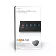 USB-hubb | USB Micro-B Female | USB-A Female | 8-Port port(s) | QC3.0 / USB 3.2 Gen 1 | Strömadapter / USB ström | 5 Gbps | 8x USB - Dator och nätverk - 5412810315147 - 66