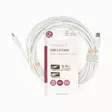 USB-kabel | USB 2.0 | USB-C Hane | USB-C Hane | 60 W | 480 Mbps | Nickelplaterad | 3.00 m | Rund | PVC | Vit | Label - Dator och nätverk - 5412810481187 - 66