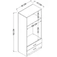 Garderob Hanah Home Yaman 1600 042 Vit Spånskiva 80x182x47 cm - Garderober - 8684282617747 - 1