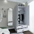 Garderob Hanah Home Yaman 1600 042 Vit Spånskiva 80x182x47 cm - Garderober - 8684282617747 - 7