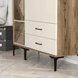 Garderob Hanah Home Kumsal PT Valnöt Cream Spånskiva 120x47,5x201,4 cm - Garderober - 8684282089247 - 7