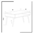 Soffbord Hanah Home Via Vit Spånskiva 80x53,6x45 cm - Soffbord - 8681875207347 - 4