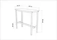 Bartable Hanah Home Mola 100 Vit Spånskiva Metall 100x90x40 cm - Bord - 8684282723417 - 4