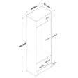 Hallmöbel Hanah Home P6 M14 Vit Valnöt Spånskiva 59,8x182,8x37,5 cm - Hallskåp - 8683743764617 - 9