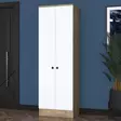 Hallmöbel Hanah Home P6 M14 Vit Valnöt Spånskiva 59,8x182,8x37,5 cm - Hallskåp - 8683743764617 - 2