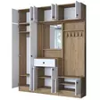 Hallmöbel Hanah Home EA108 Vit Valnöt Spånskiva 179,4x226,4x37,5 cm - Hallskåp - 8683743764587 - 11