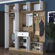 Hallmöbel Hanah Home EA108 Vit Valnöt Spånskiva 179,4x226,4x37,5 cm - Hallskåp - 8683743764587 - 8
