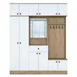 Hallmöbel Hanah Home EA108 Vit Valnöt Spånskiva 179,4x226,4x37,5 cm - Hallskåp - 8683743764587 - 1