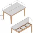 Matbord Hanah Home Milan 519 Vit Spånskiva 145x75x88 cm - Matbord - 8683743327317 - 6