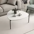Soffbord Hanah Home Lenny Vit Spånskiva Metallram 90x40x89 cm - Soffbord - 8683742465737 - 2