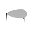 Soffbord Hanah Home Lenny Vit Spånskiva Metallram 90x40x89 cm - Soffbord - 8683742465737 - 1