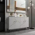 TV-bänk Hanah Home Cria Vit Spånskiva 120x75x30 cm - TV-bänkar - 8683742102397 - 3