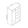 Garderob Hanah Home Kale White Vit Spånskiva 120x190x60 cm - Garderober - 8683742561187 - 8