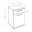Sängbord Hanah Home Kmd511Bb Vit Spånskiva 40x57x39 cm - Nattduksbord - 8682870657717 - 12