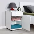 Sängbord Hanah Home Kmd511Bb Vit Spånskiva 40x57x39 cm - Nattduksbord - 8682870657717 - 3