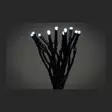 Valoketju 360 LED valkoinen musta johto Finnlumor - Pitkä valosarja valkoisella valolla (3800K) ja mustalla johdolla, IP44 - Ljusslingor - 6410416523057 - 4
