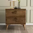 Sängbord Hanah Home Versa Ce 3630 Valnöt Spånskiva 52x55,1x45 cm - Nattduksbord - 8683342214797 - 3