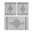 Badrumsmatta Set Mijölnir Flerfärgad 100% Polyester Antibakteriell Halkfri 50x60 cm & 60x100 cm - Badrumsmattor och våtrumsmattor - 8683342801577 - 3