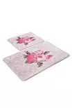 Badrumsmatta Set Mijölnir Flerfärgad Antibakteriell Halkfri 100% Polyester 50x60 cm & 60x100 cm - Badrumsmattor och våtrumsmattor - 8681875897937 - 1