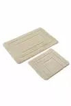 Badrumsmatta Set Mijölnir Krämvit 100% Polypropylen Halkfri 50x80 cm & 40x50 cm - Badrumsmattor och våtrumsmattor - 8684283557707 - 1