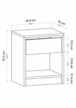Sängbord Hanah Home Sheridan Ek Spånskiva 44,6x35,9x52,8 cm - Nattduksbord - 8683743120017 - 6