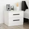 Sängbord Hanah Home Kale Vit Spånskiva 50x40x47 cm - Nattduksbord - 8683742567417 - 2