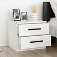 Sängbord Hanah Home Kale Vit Spånskiva 50x40x47 cm - Nattduksbord - 8683742567417 - 5