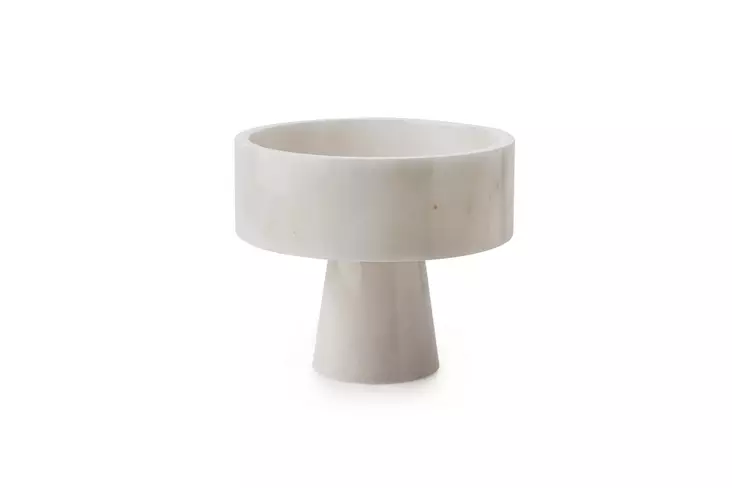 Skål Hermia Vit Thassosmarmor 20x17 cm - Serveringsfat - 8684283056217 - 1