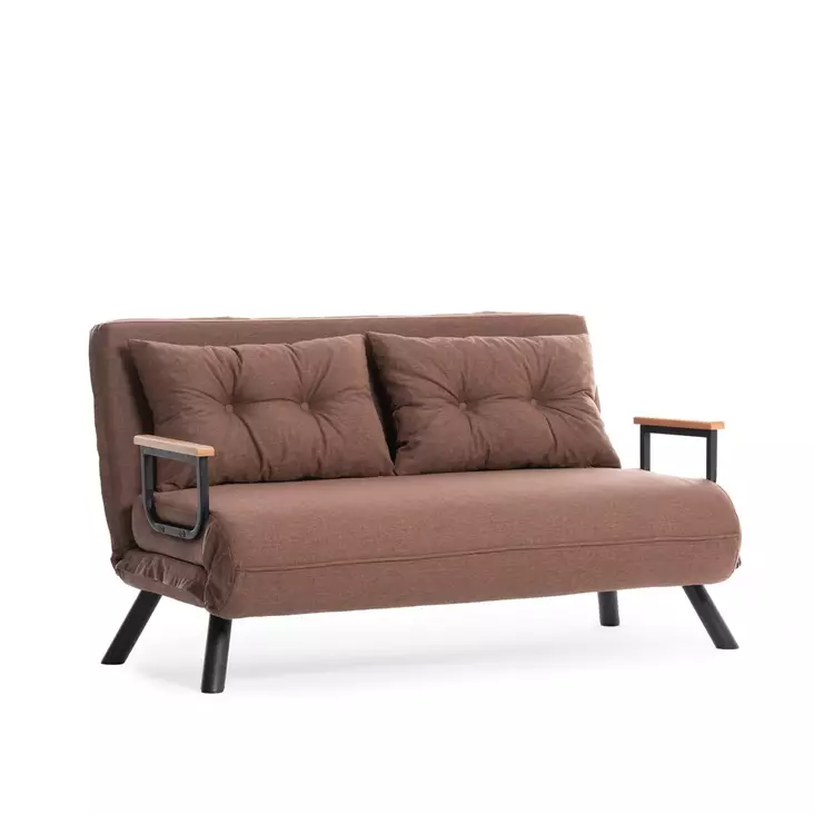 2-sits bäddsoffa Atelier del Sofa Sando Ljusbrun Linne 175x133x81 cm - Bäddsoffor - 8684282192817 - 1