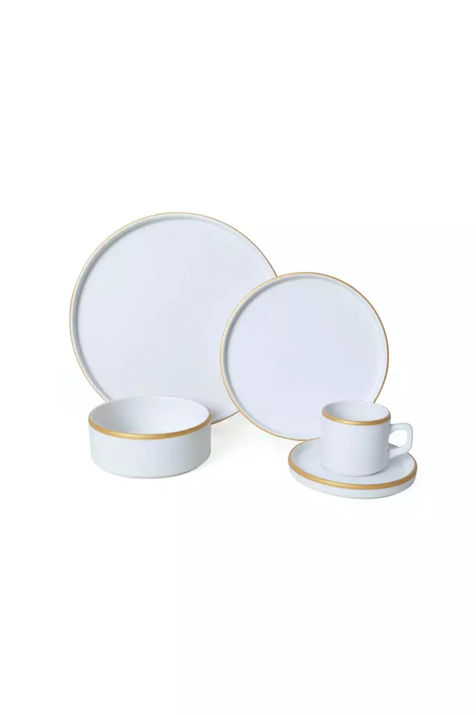 Matsservis Hermia Matte Vit Keramik 20 Delar - Serveringsfat - 8684283399697 - 1