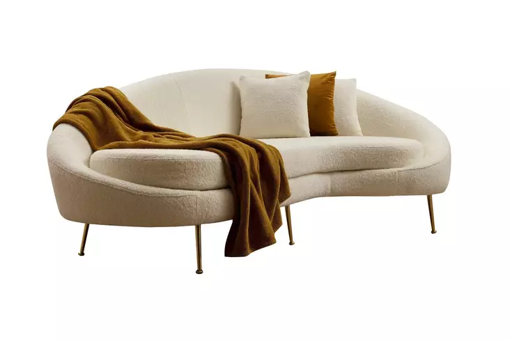 3-sits soffa Atelier del Sofa Eses Cream Polyester 255x120x85 cm - Soffor - 8683342480987 - 1