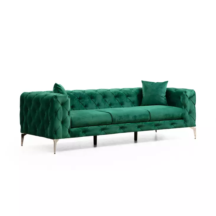 3-sits soffa Atelier del Sofa Como Grön Polyester 237x90x70 cm - Soffor - 8683342865807 - 1