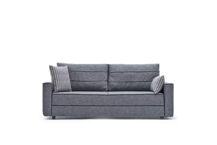 3-sits bäddsoffa Atelier del Sofa Ece Grå Polyester 215x90x88 cm - Bäddsoffor - 8682870845077 - 1