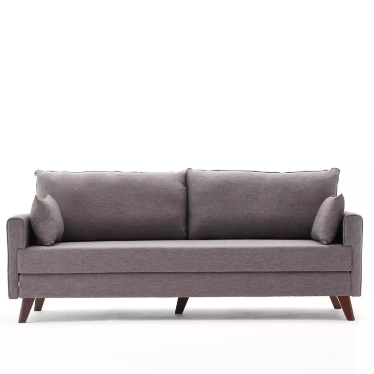 3-sits bäddsoffa Atelier del Sofa Bella Brun Polyester 208x81x85 cm - Bäddsoffor - 8682870815667 - 1