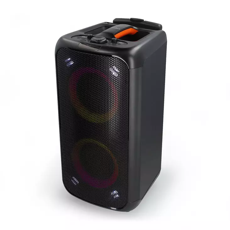 Bluetooth® Party Speaker | Batteri 1 driftstid standardanvändning: 300 min | 240 W | Handtag | Festljus | Equalizer | Orange / Svart - Bluetooth-högtalare - 5412810450657 - 1